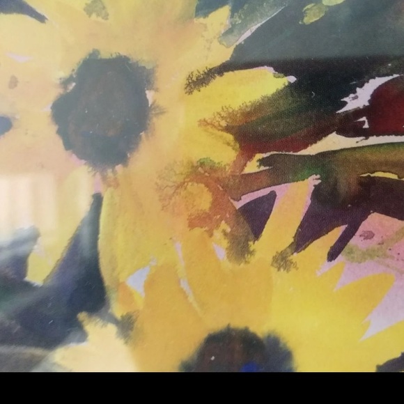 Sunflowers in Frame 5x7 Red Sunflower Diana Madaras Bright Colors Prin… - Picture 3 of 6